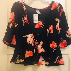 Cute flowy tie from front shirt